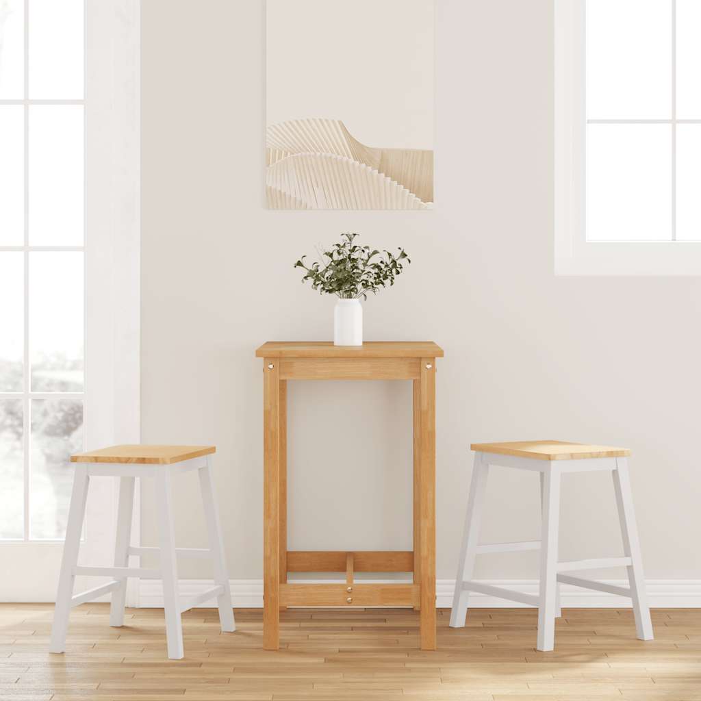 Barstoelen 2 st massief hout wit is nu te koop bij PeponiXL, paradijselijk wonen!
