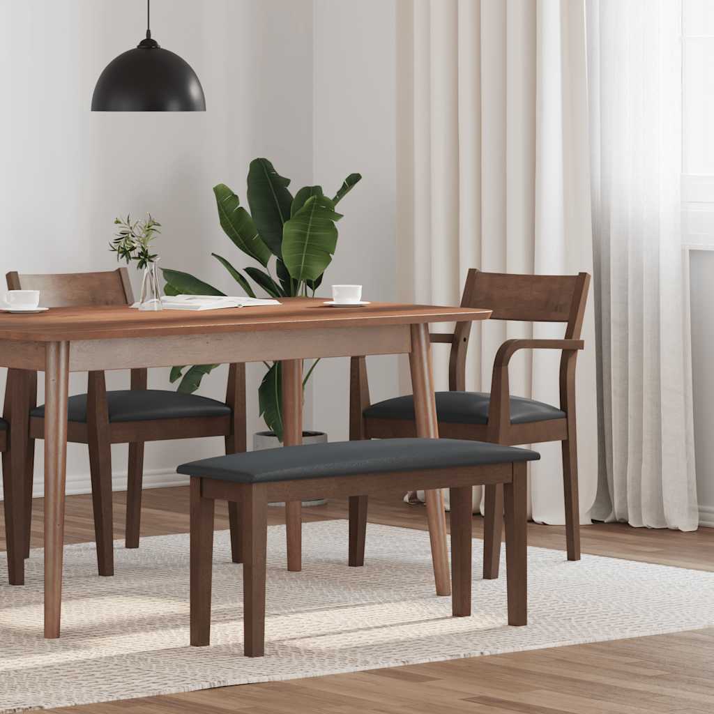 Bank 90 cm massief hout rubber bruin is nu te koop bij PeponiXL, paradijselijk wonen!