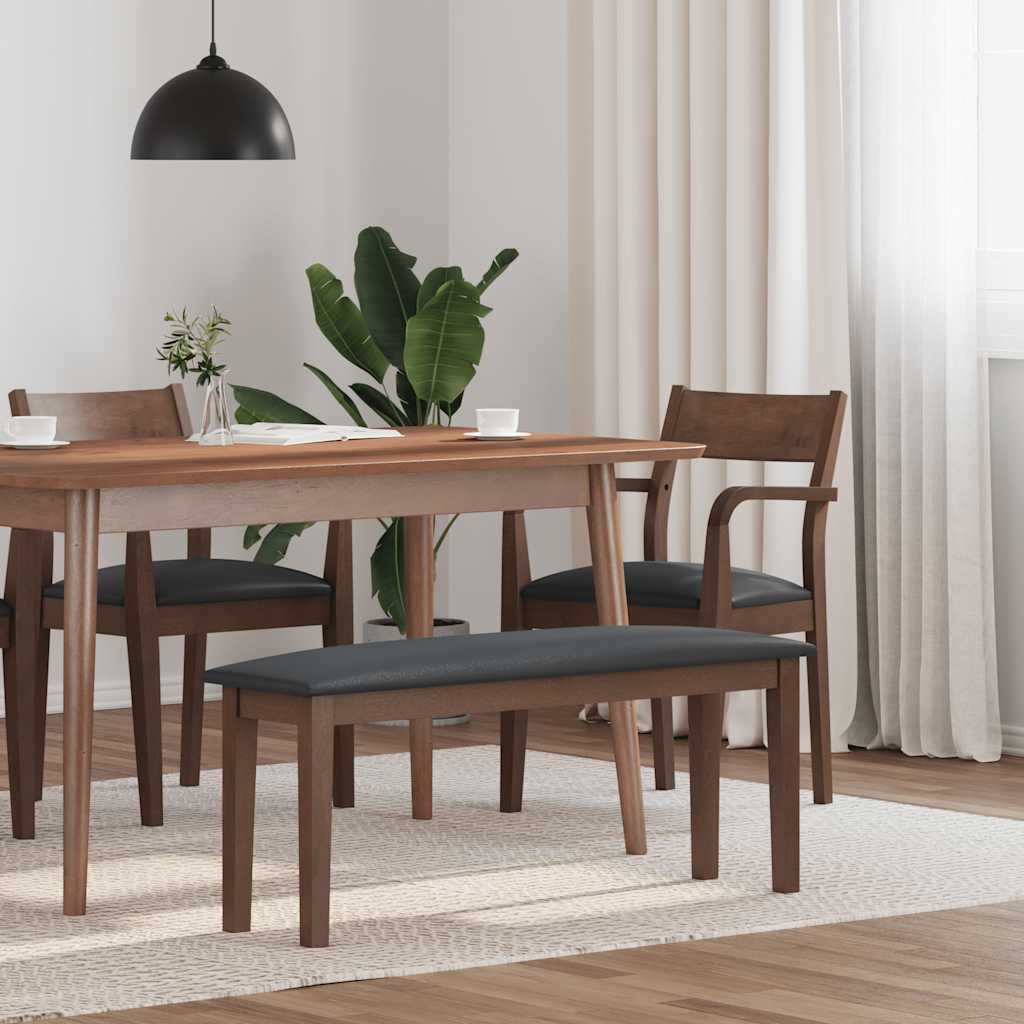 Bank 110 cm massief hout rubber bruin is nu te koop bij PeponiXL, paradijselijk wonen!