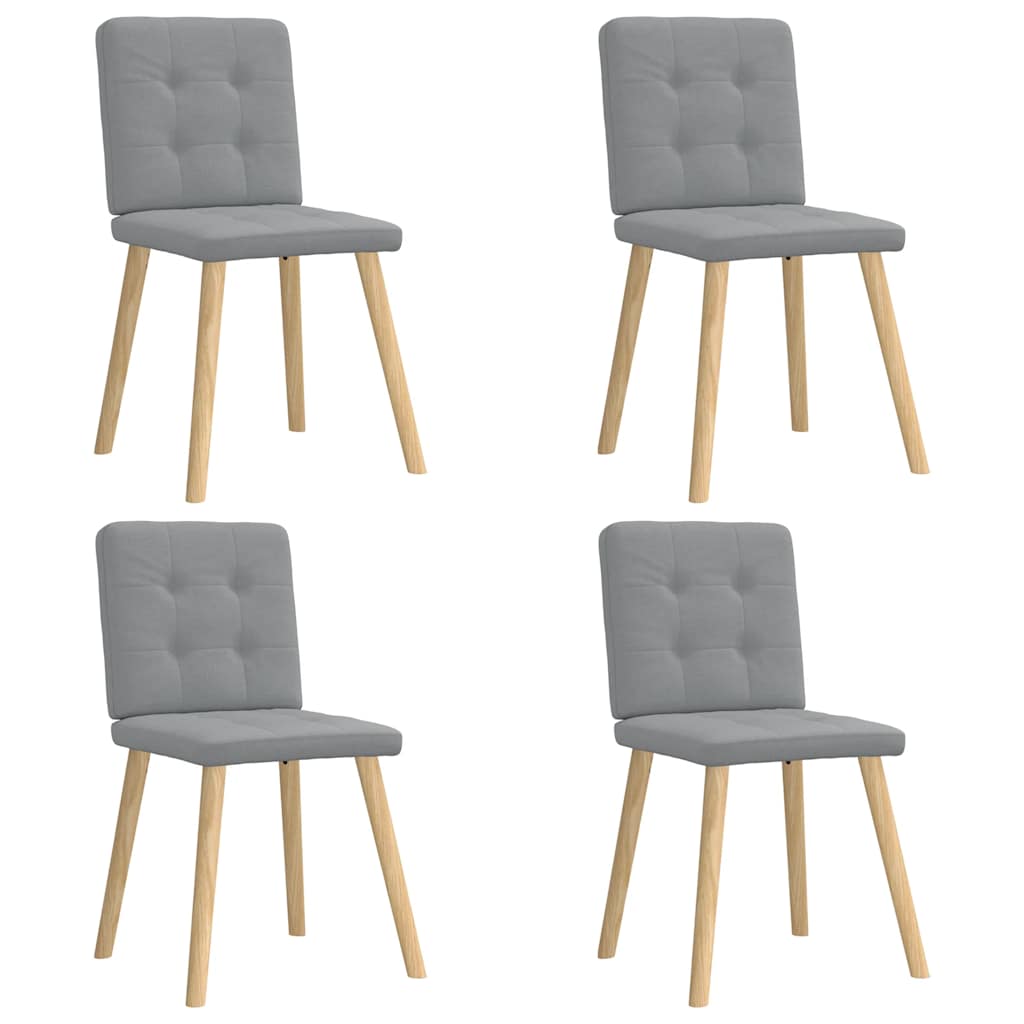 Eetkamerstoelen 4 st stof lichtgrijs is nu te koop bij PeponiXL, paradijselijk wonen!