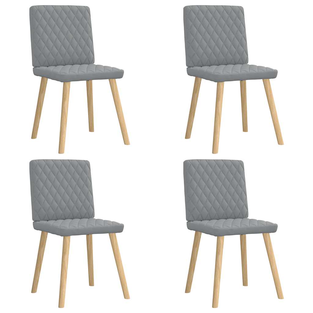 Eetkamerstoelen 4 st stof lichtgrijs is nu te koop bij PeponiXL, paradijselijk wonen!