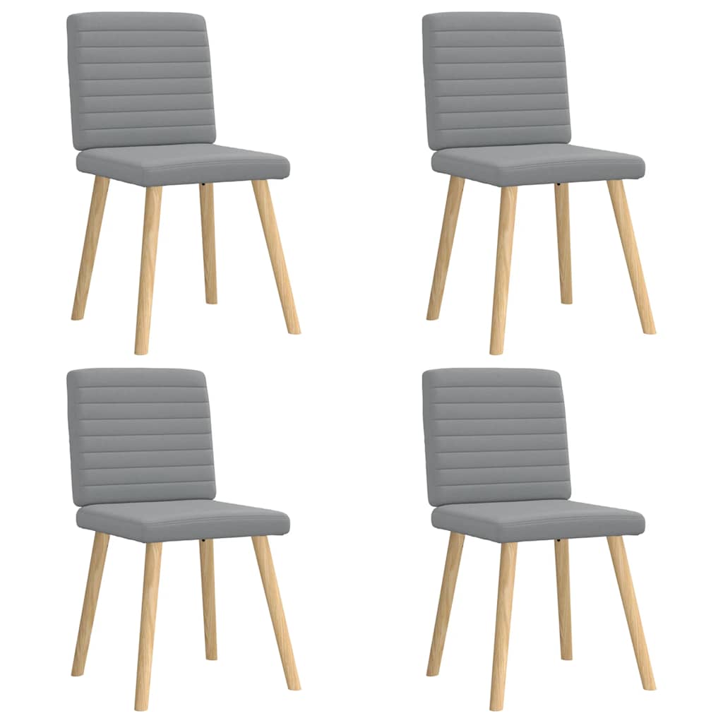Eetkamerstoelen 4 st stof lichtgrijs is nu te koop bij PeponiXL, paradijselijk wonen!