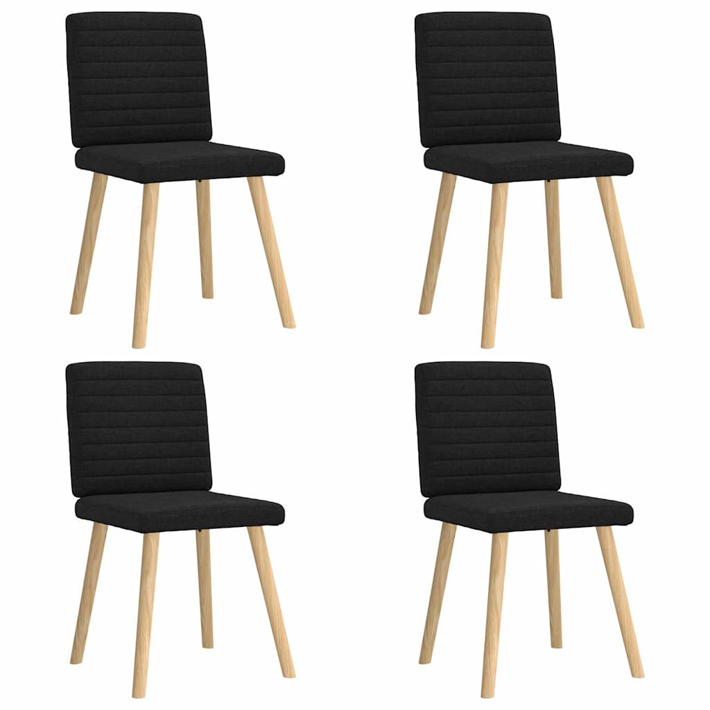 Eetkamerstoelen 4 st stof zwart is nu te koop bij PeponiXL, paradijselijk wonen!
