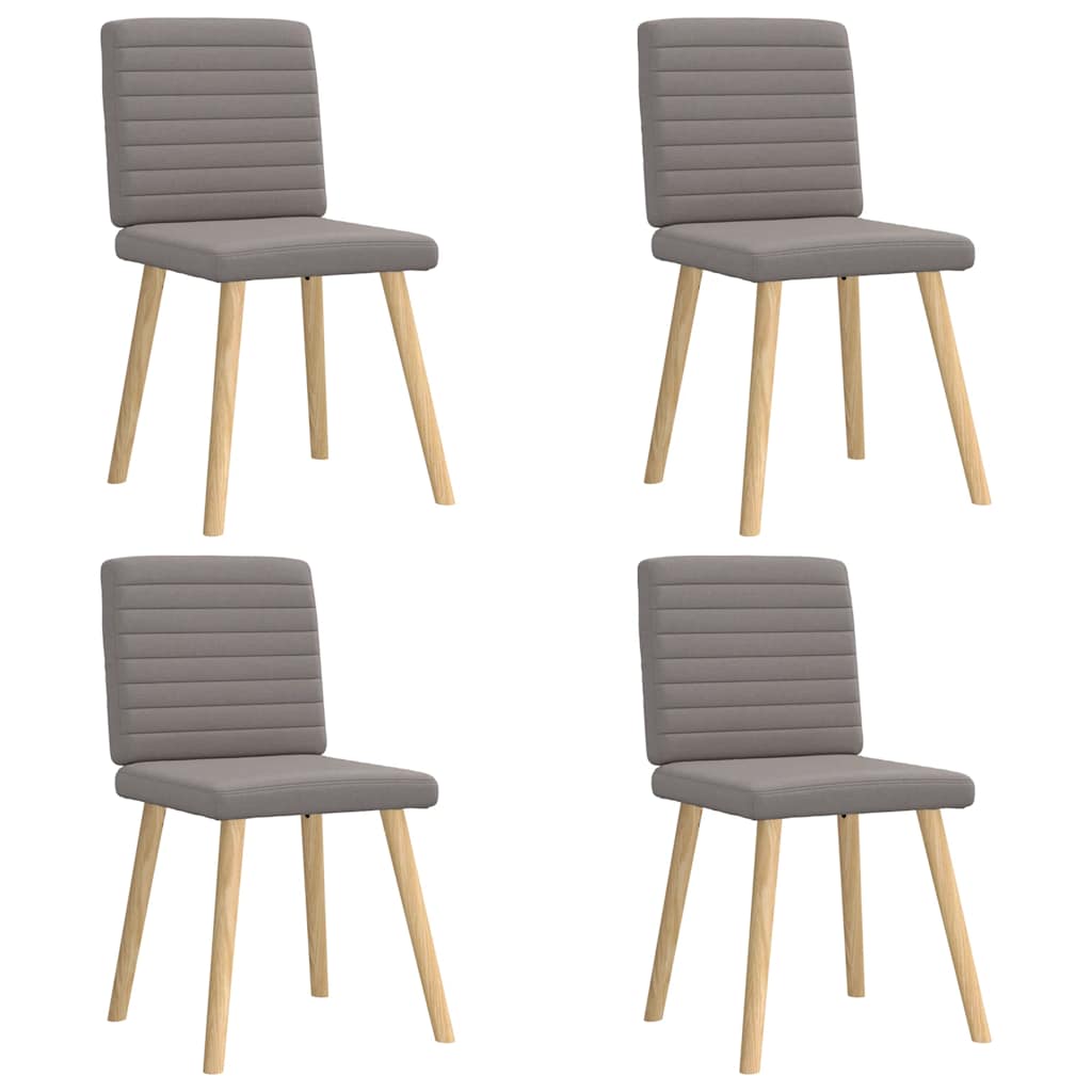 Eetkamerstoelen 4 st draaibaar stof taupe is nu te koop bij PeponiXL, paradijselijk wonen!
