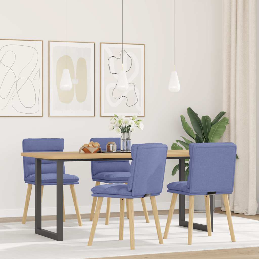 Eetkamerstoelen 4 st stof jeansblauw is nu te koop bij PeponiXL, paradijselijk wonen!