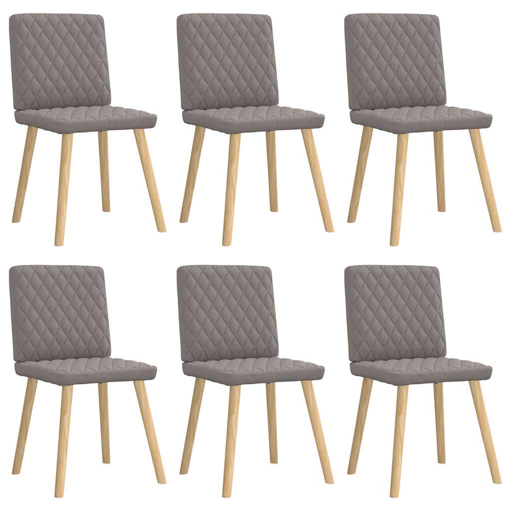 Eetkamerstoelen 6 st stof taupe is nu te koop bij PeponiXL, paradijselijk wonen!