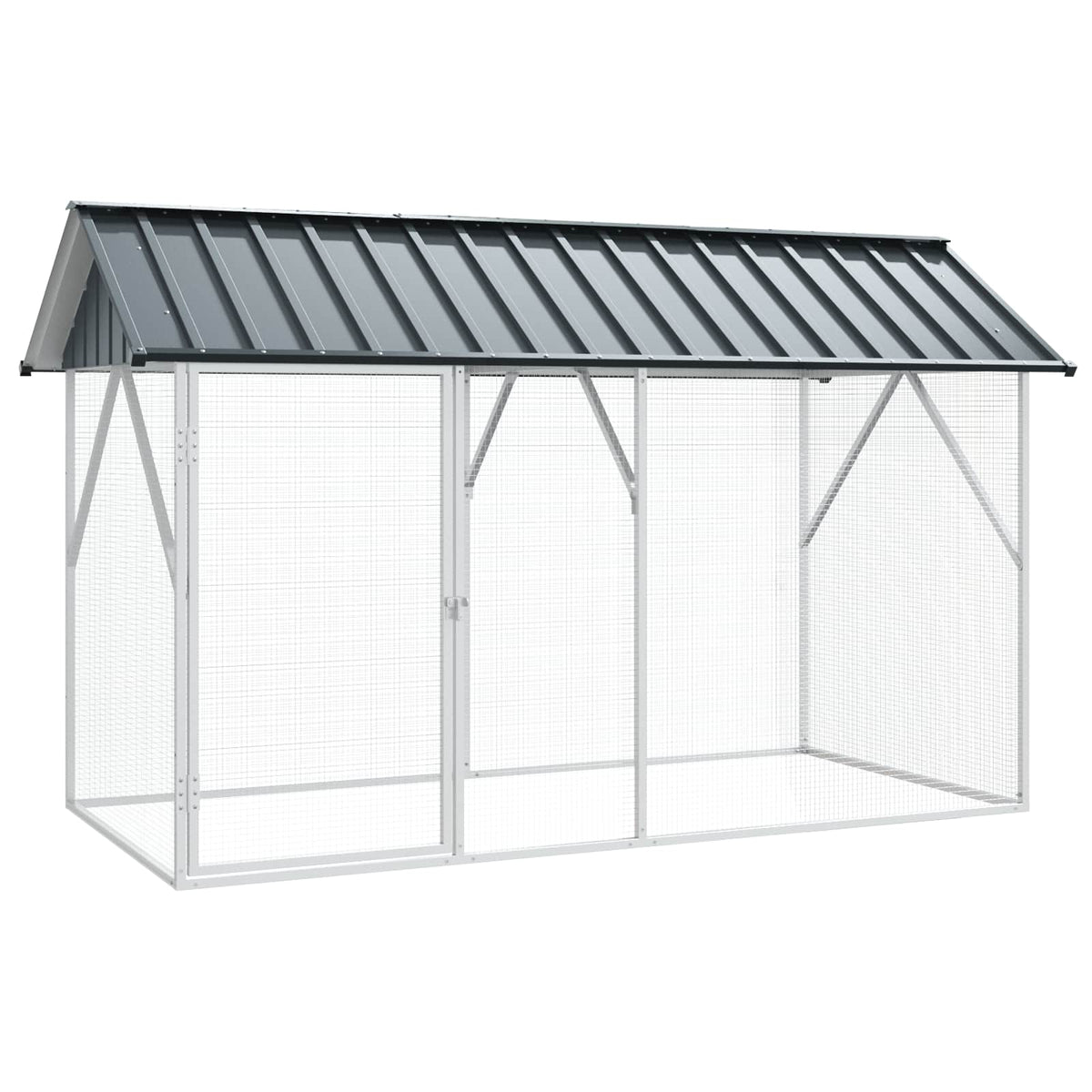 Vogelkooi Antraciet 227 x 112 x 141 cm Gegalvaniseerd staal is nu te koop bij PeponiXL, paradijselijk wonen!