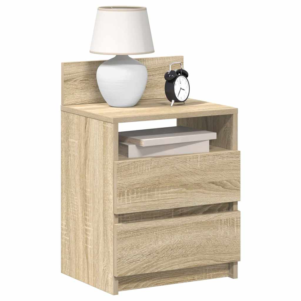 Nachtkastjes 2 st met 2 lades 40x33x60 cm sonoma eikenkleurig is nu te koop bij PeponiXL, paradijselijk wonen!