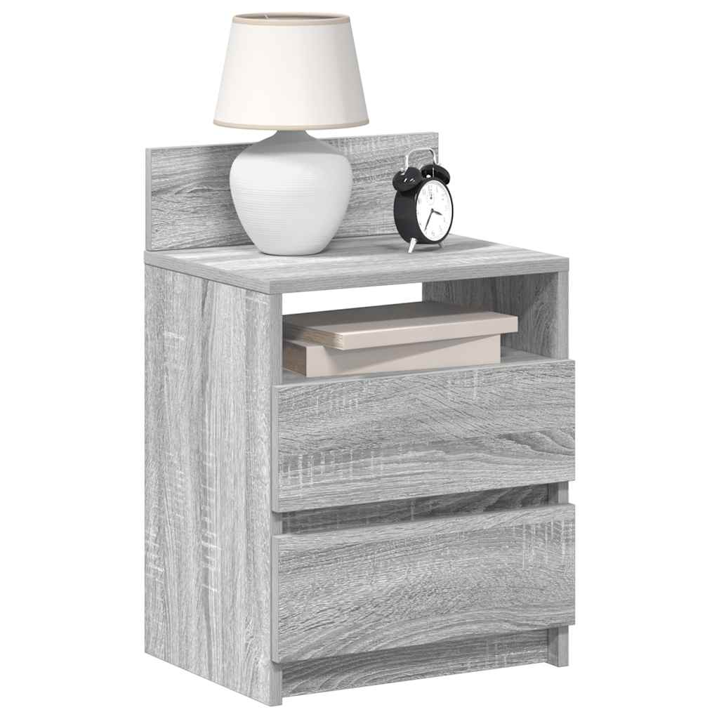 Nachtkastjes 2 st met 2 lades 40x33x60 cm grijs sonoma eiken is nu te koop bij PeponiXL, paradijselijk wonen!