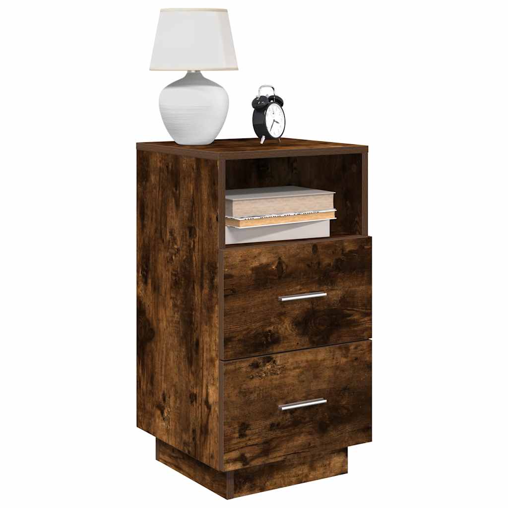 Nachtkastjes 2 st met 2 lades 36x36x68 cm gerookt eikenkleurig is nu te koop bij PeponiXL, paradijselijk wonen!
