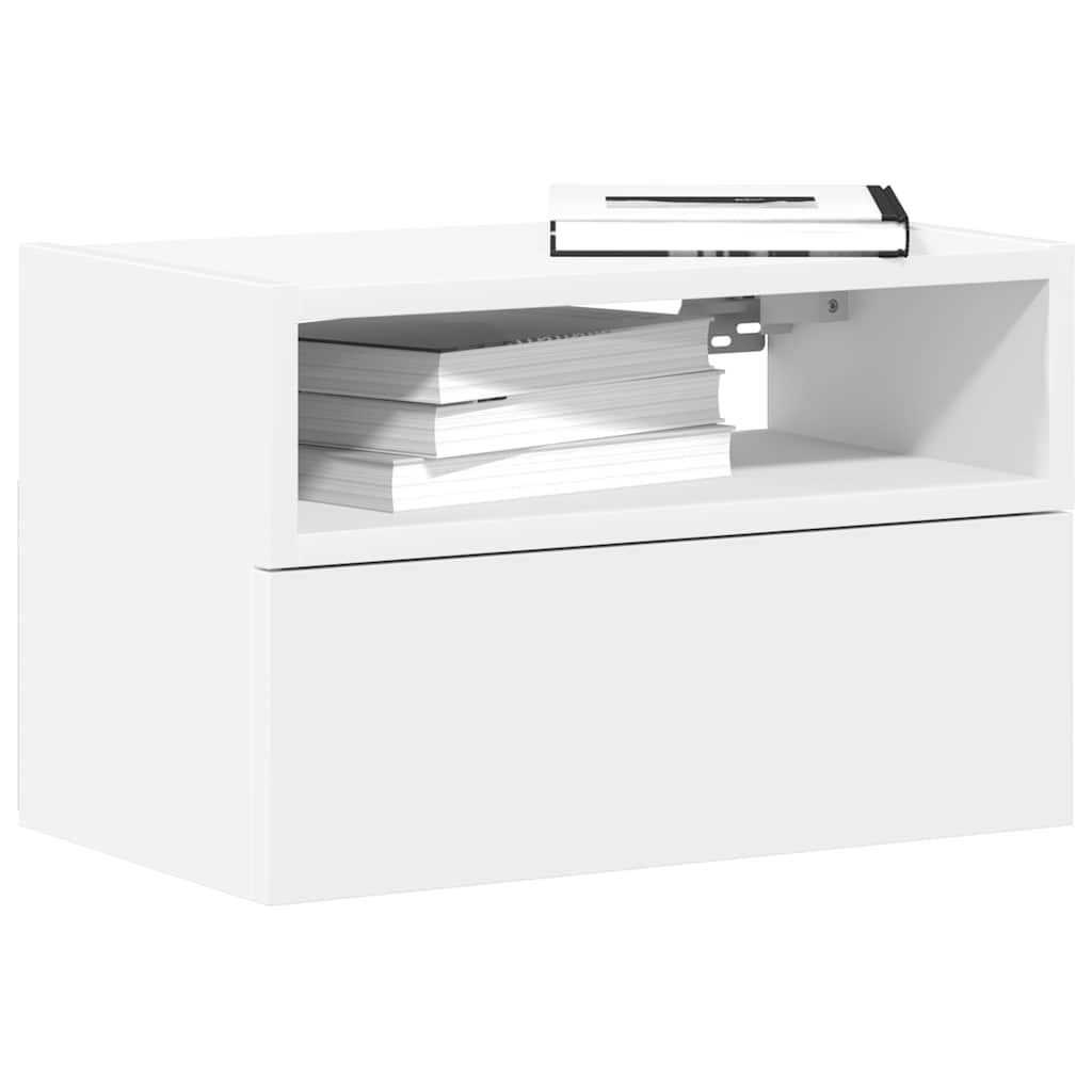Nachtkastjes 2 st wandgemonteerd 45x26x28,5 cm wit is nu te koop bij PeponiXL, paradijselijk wonen!