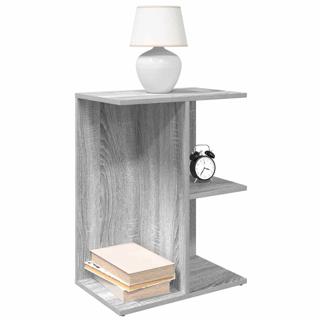 Nachtkastje 46,5x29x61 cm bewerkt hout grijs sonoma eikenkleur is nu te koop bij PeponiXL, paradijselijk wonen!