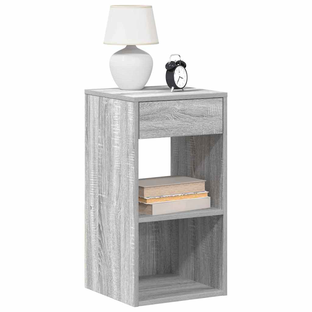 Nachtkastjes 2 st met lade 35x34x66,5cm grijs sonoma eikenkleur is nu te koop bij PeponiXL, paradijselijk wonen!