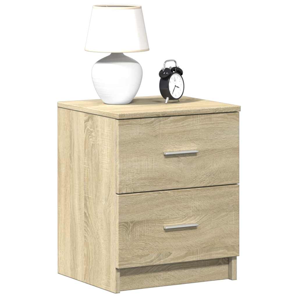 Nachtkastjes 2 st met 2 lades 40x36x50 cm sonoma eikenkleurig is nu te koop bij PeponiXL, paradijselijk wonen!