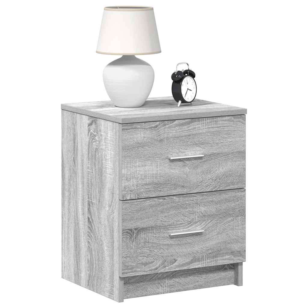 Nachtkastjes 2 st met 2 lades 40x36x50 cm grijs sonoma eiken is nu te koop bij PeponiXL, paradijselijk wonen!