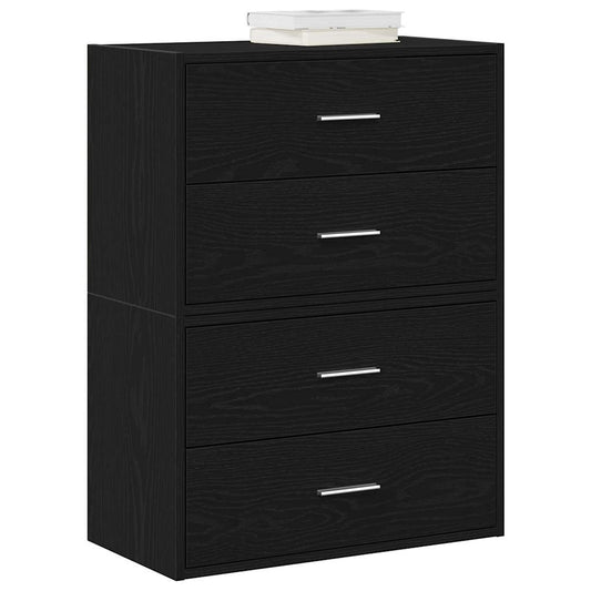 Kasten met 2 lades 2 st 60x31x40 cm bewerkt hout zwart eiken is nu te koop bij PeponiXL, paradijselijk wonen!