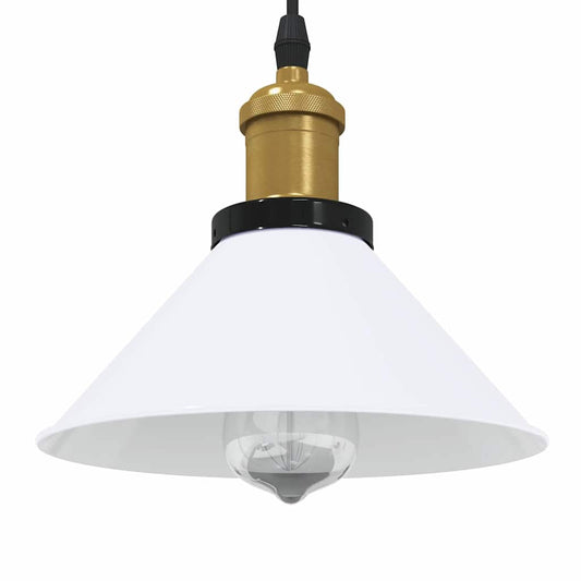 Hanglamp in hoogte verstelbaar E27 Ø22 cm metaal glanzend wit is nu te koop bij PeponiXL, paradijselijk wonen!