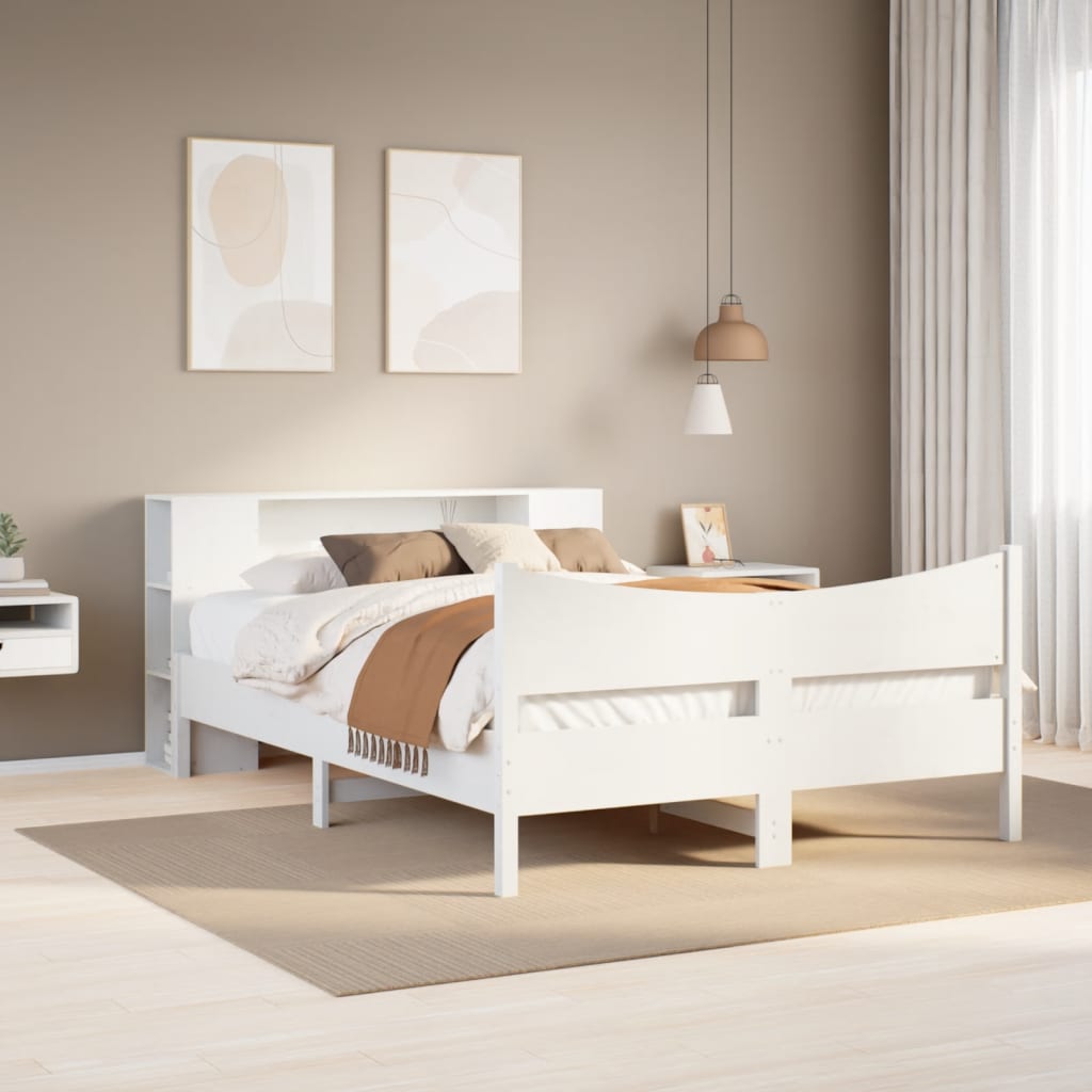 Bedframe zonder matras massief grenenhout wit 140x200 cm is nu te koop bij PeponiXL, paradijselijk wonen!