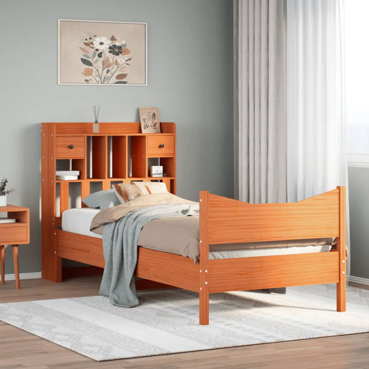 Bedframe zonder matras massief grenenhout wasbruin 100x200 cm is nu te koop bij PeponiXL, paradijselijk wonen!