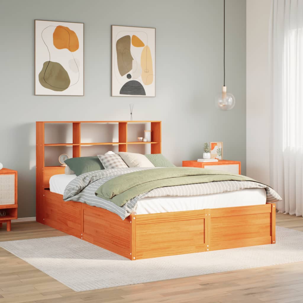Bedframe zonder matras massief grenenhout wasbruin 160x200 cm is nu te koop bij PeponiXL, paradijselijk wonen!