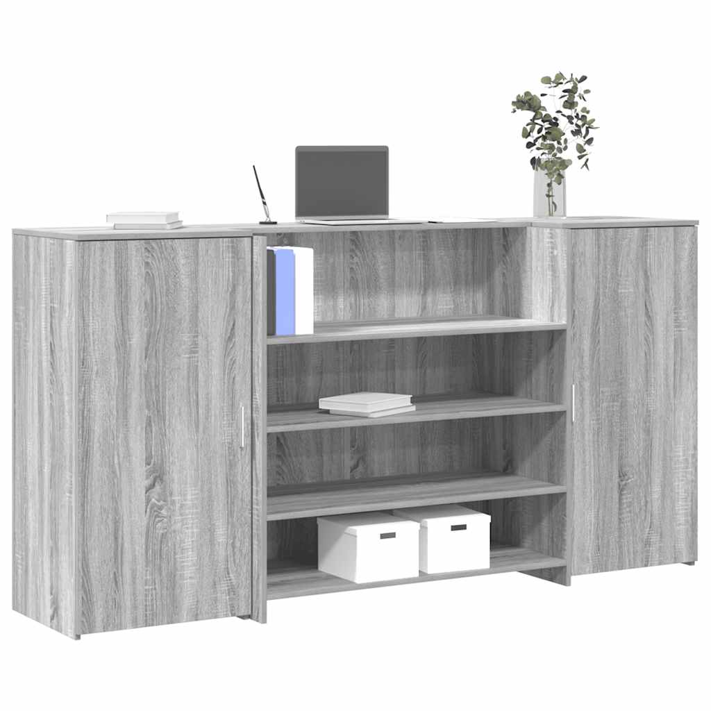 Receptiebalie 200x50x103,5 cm bewerkt hout grijs sonoma eiken is nu te koop bij PeponiXL, paradijselijk wonen!