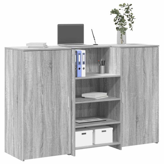 Receptiebalie 155x50x103,5 cm bewerkt hout grijs sonoma eiken is nu te koop bij PeponiXL, paradijselijk wonen!