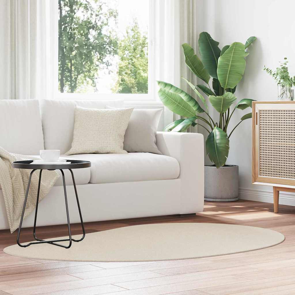 vidaXL Tapijt HUARTE Beige 120 x 170 cm Polyester