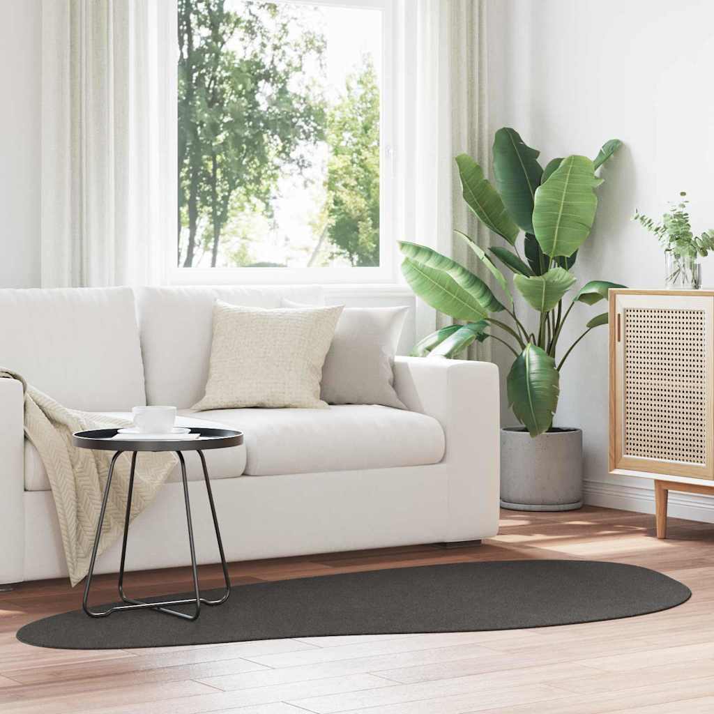 vidaXL Tapijt HUARTE Antraciet 100 x 200 cm Polyester