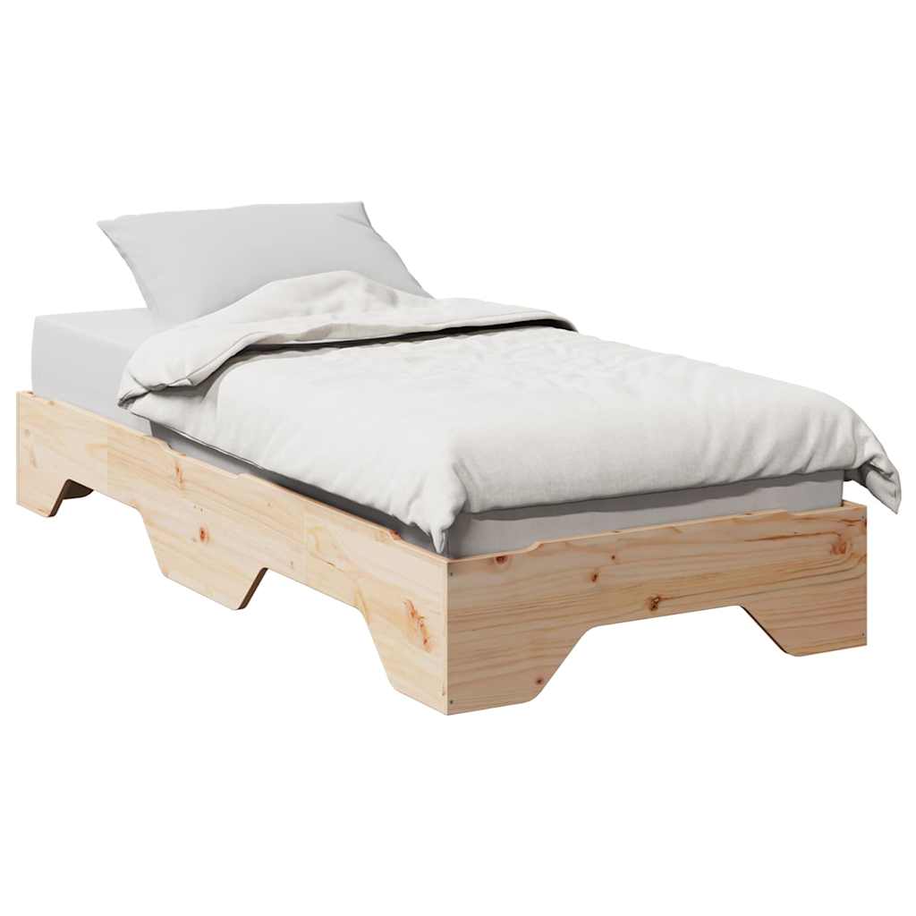 Bedframe zonder matras stapelbaar 75x190 cm massief hout is nu te koop bij PeponiXL, paradijselijk wonen!