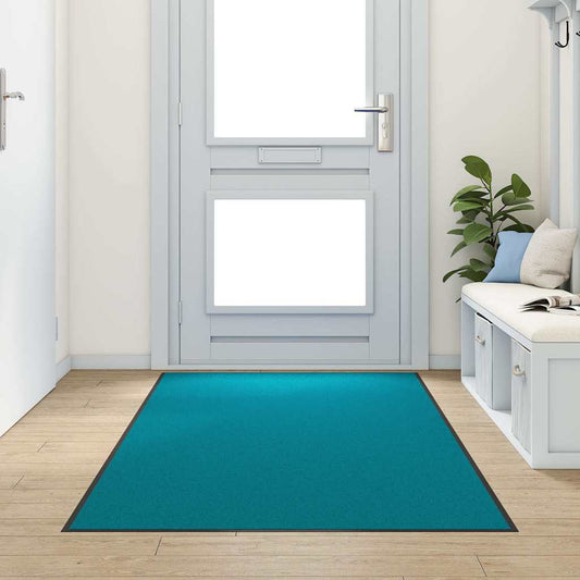 Deurmat Cyaan en Zwart 120 x 300 cm 100% Polyamide is nu te koop bij PeponiXL, paradijselijk wonen!
