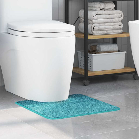 Antislip Badmat met Toilet Cut Turquoise 50 x 50 cm PP is nu te koop bij PeponiXL, paradijselijk wonen!