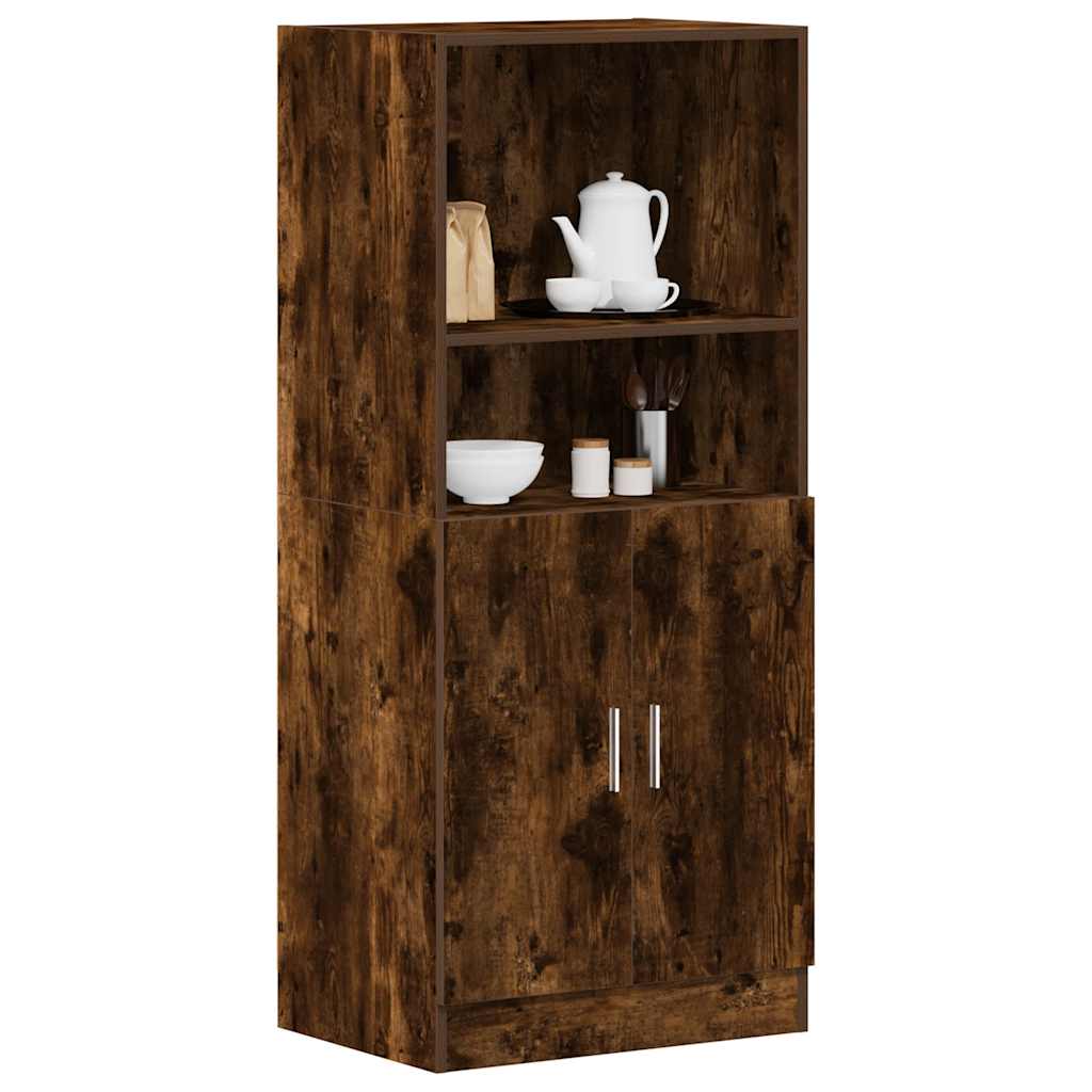 Keukenkast 57x41,5x131,5 cm bewerkt hout gerookt eikenkleurig is nu te koop bij PeponiXL, paradijselijk wonen!
