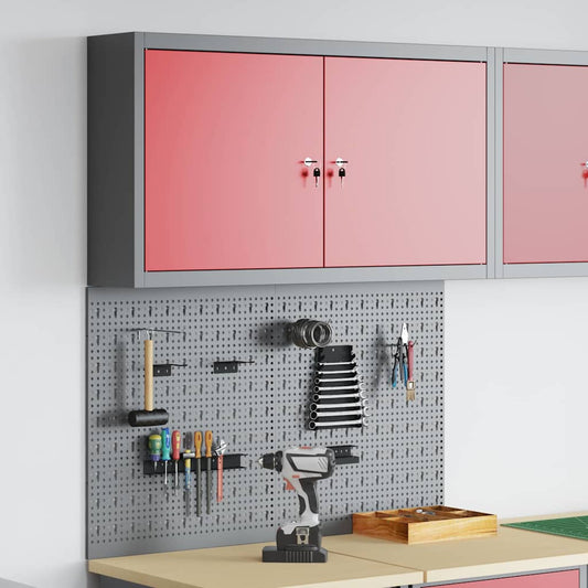 Gereedschapskast set met plank 3 st Rood Gepoedercoat staal is nu te koop bij PeponiXL, paradijselijk wonen!