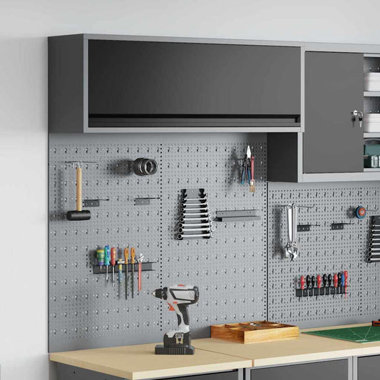 Gereedschapskast set met plank 3 pcs Zwart Gepoedercoat staal is nu te koop bij PeponiXL, paradijselijk wonen!