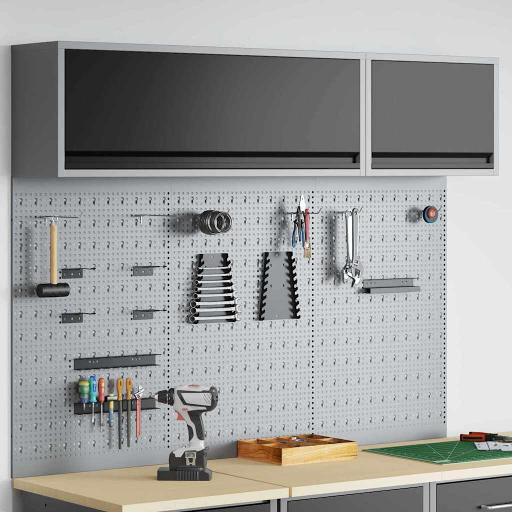 Gereedschapskast set met plank 5 pcs Zwart Gepoedercoat staal is nu te koop bij PeponiXL, paradijselijk wonen!