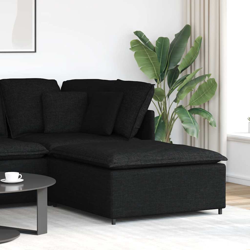 Modulaire voetenbank module 100x100x48 cm zwart is nu te koop bij PeponiXL, paradijselijk wonen!