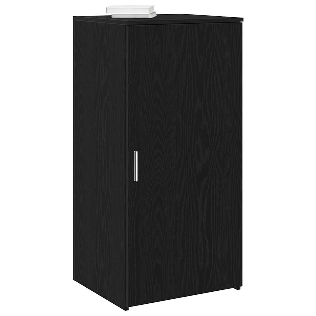 Opbergkast zwart 50x45x103,5 cm bewerkt hout is nu te koop bij PeponiXL, paradijselijk wonen!