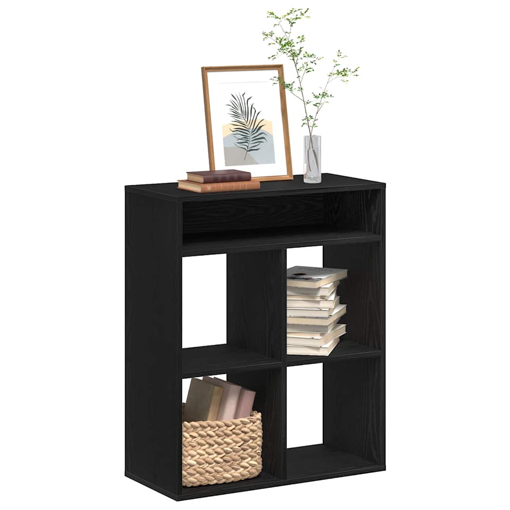 Boekenkast 66x31x80 cm bewerkt hout zwart is nu te koop bij PeponiXL, paradijselijk wonen!