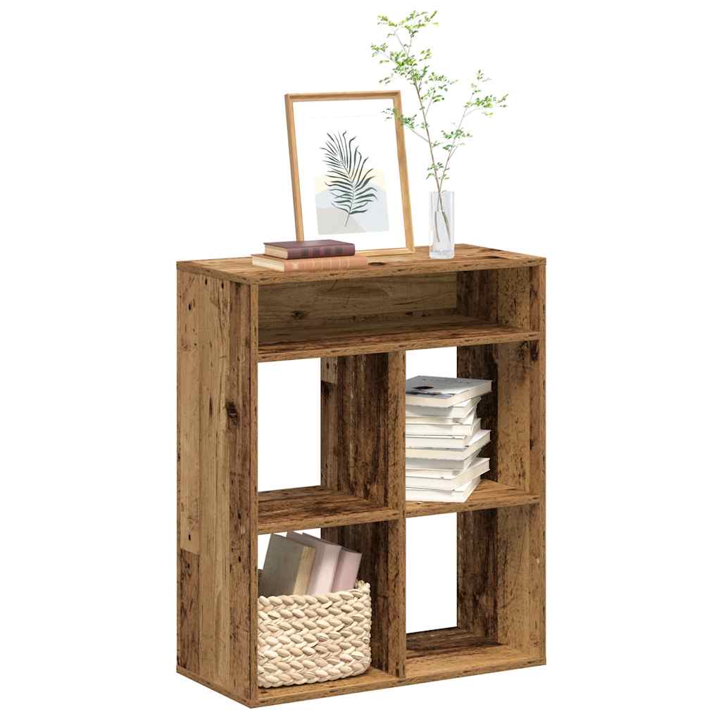 Boekenkast 66x31x80 cm bewerkt hout oud houtkleurig is nu te koop bij PeponiXL, paradijselijk wonen!
