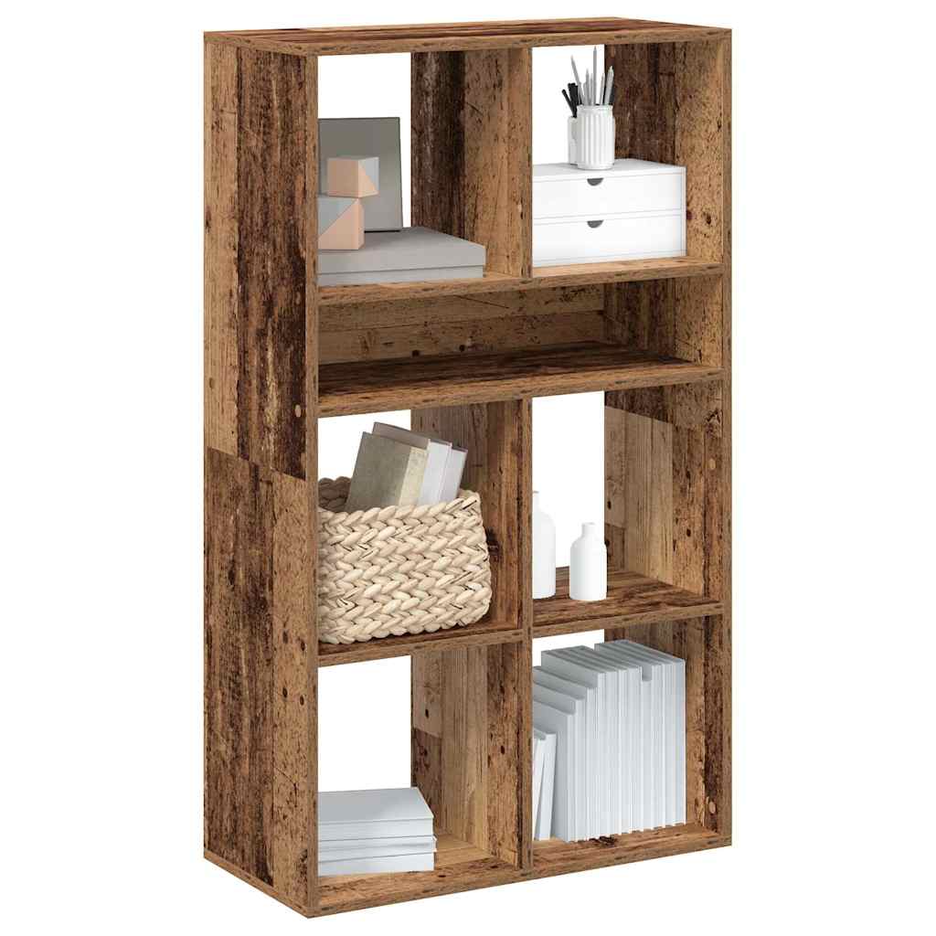 Boekenkast 66x31x112 cm bewerkt hout oud houtkleurig is nu te koop bij PeponiXL, paradijselijk wonen!