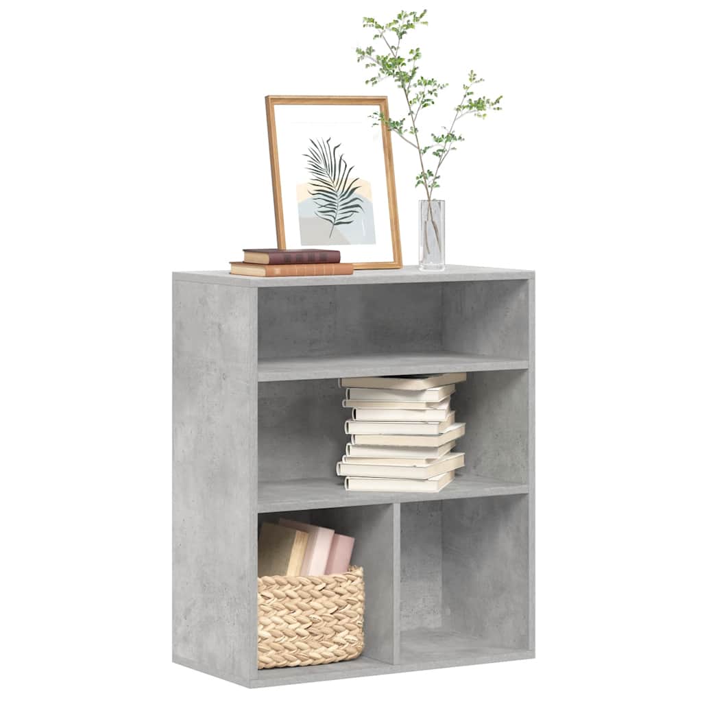Boekenkast 60x30x71,5 cm bewerkt hout betongrijs is nu te koop bij PeponiXL, paradijselijk wonen!