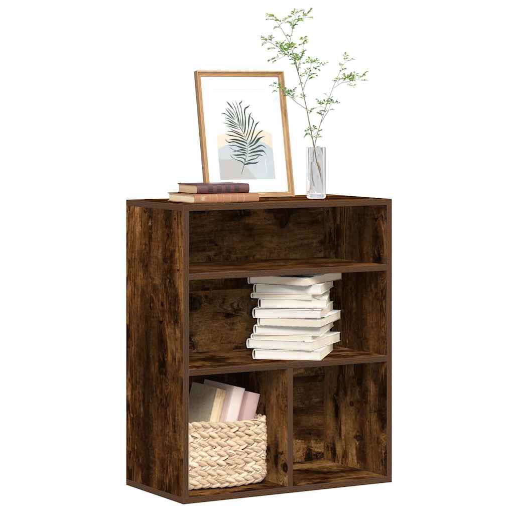 Boekenkast 60x30x71,5 cm bewerkt hout gerookt eikenkleurig is nu te koop bij PeponiXL, paradijselijk wonen!