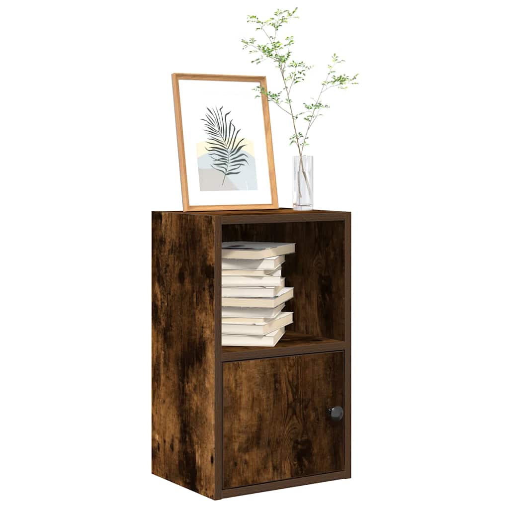 Boekenkast 31x24x52 cm bewerkt hout gerookt eikenkleurig is nu te koop bij PeponiXL, paradijselijk wonen!