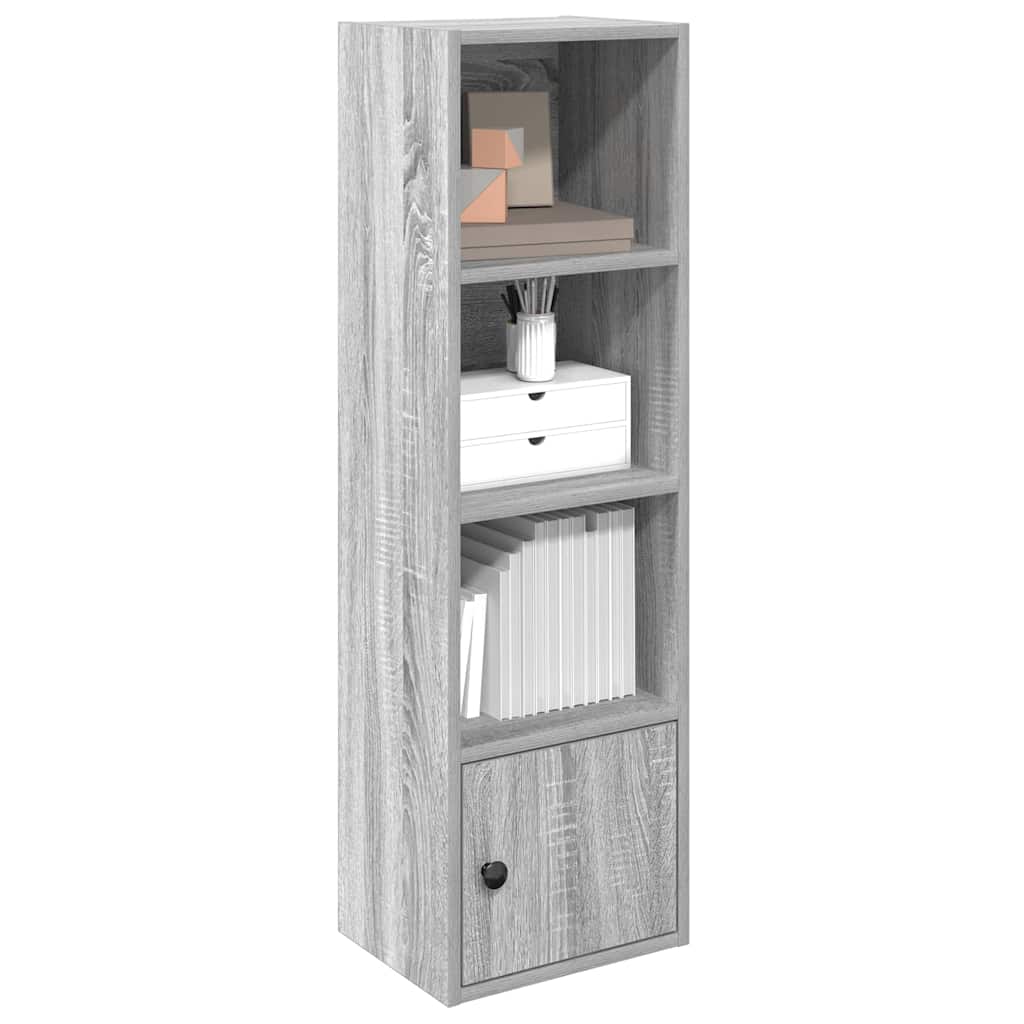 Boekenkast 31x24x102 cm bewerkt hout grijs sonoma eikenkleurig is nu te koop bij PeponiXL, paradijselijk wonen!