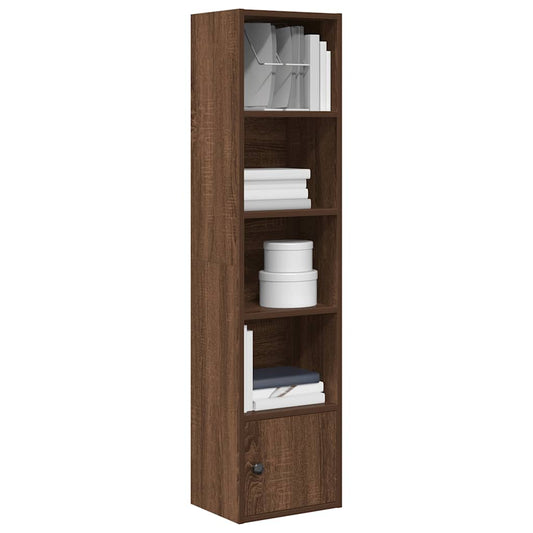 Boekenkast 31x24x127 cm bewerkt hout bruin eikenkleurig is nu te koop bij PeponiXL, paradijselijk wonen!