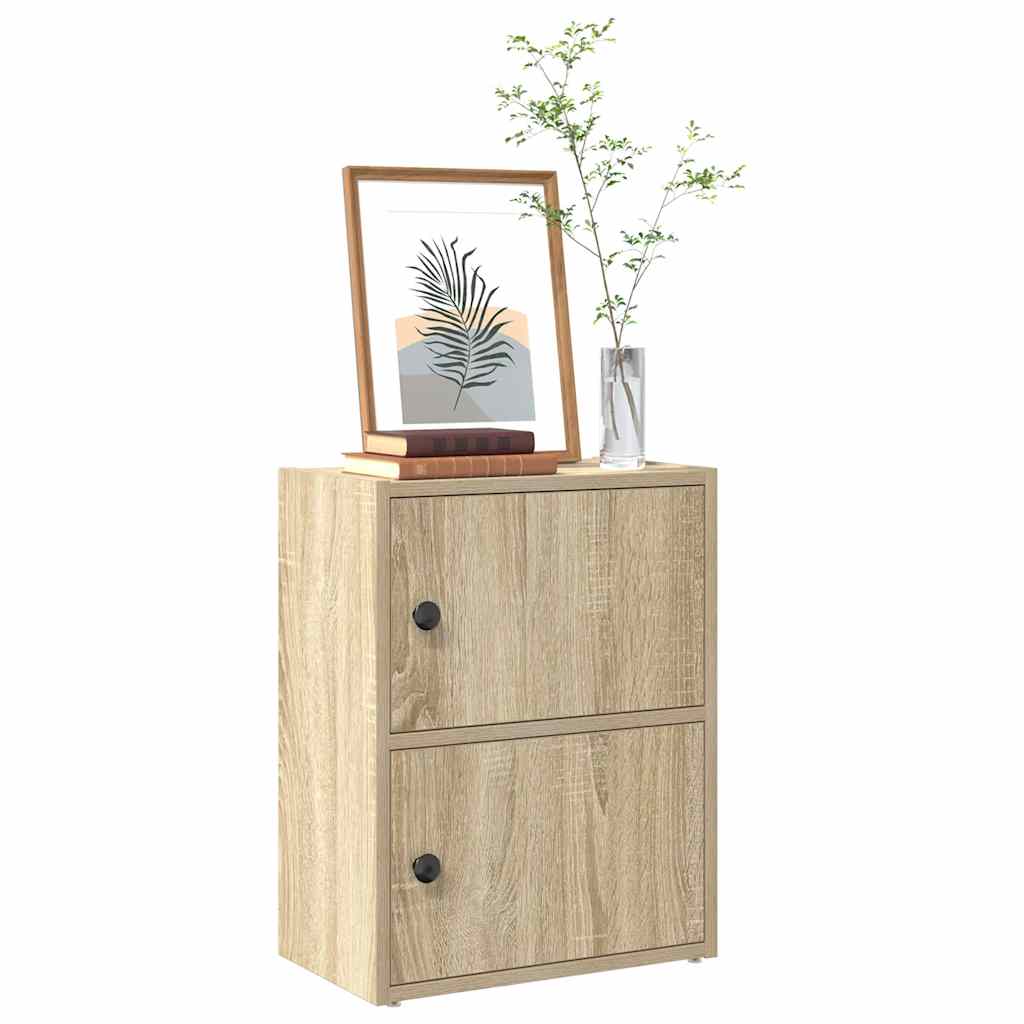 Boekenkast 40x24x52 cm bewerkt hout sonoma eikenkleurig is nu te koop bij PeponiXL, paradijselijk wonen!