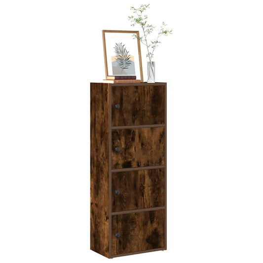 Boekenkast 40x24x102 cm bewerkt hout gerookt eikenkleurig is nu te koop bij PeponiXL, paradijselijk wonen!