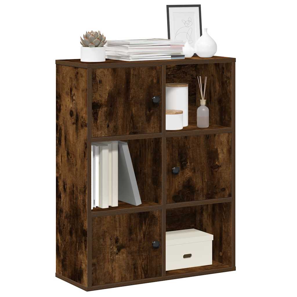 Boekenkast 60x24x76,5 cm bewerkt hout gerookt eikenkleurig is nu te koop bij PeponiXL, paradijselijk wonen!