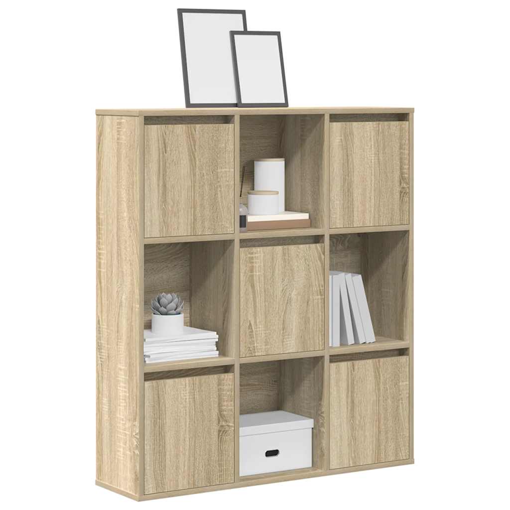Boekenkast 89x24x101,5 cm bewerkt hout sonoma eikenkleurig is nu te koop bij PeponiXL, paradijselijk wonen!