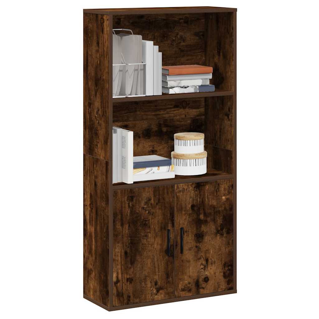 Boekenkast 60x24x120 cm bewerkt hout gerookt eikenkleurig is nu te koop bij PeponiXL, paradijselijk wonen!